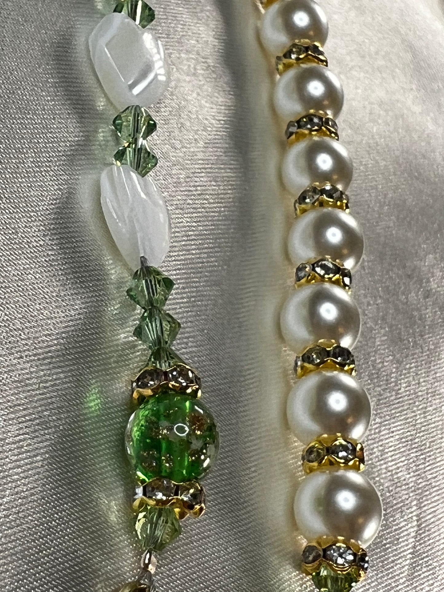 The Abby Bridal Rosary with Peridot Crystals
