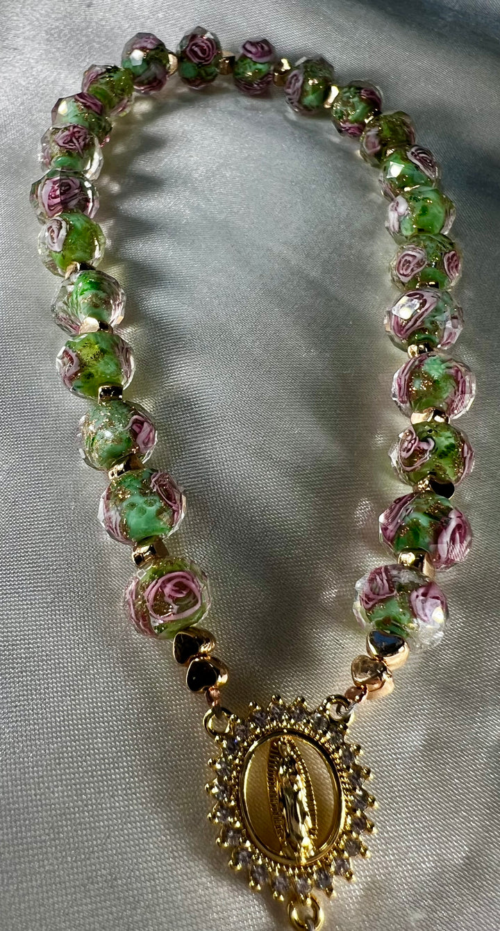 Glory Be Saint Theresa Chaplet Flower Rosary