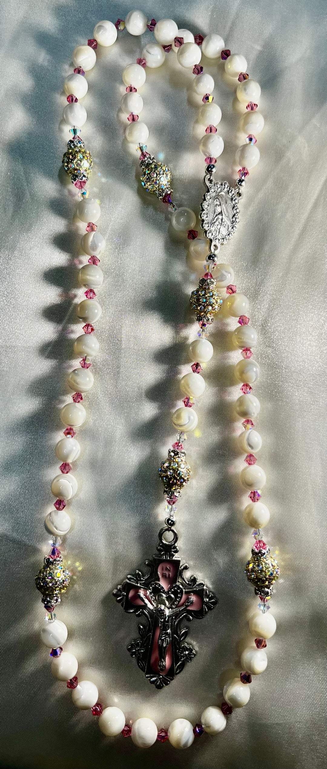 Heirloom Rosary Pink