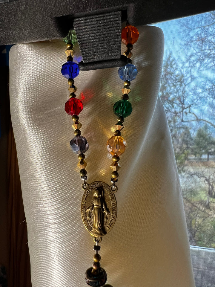 Car Rosary - Stained Glass