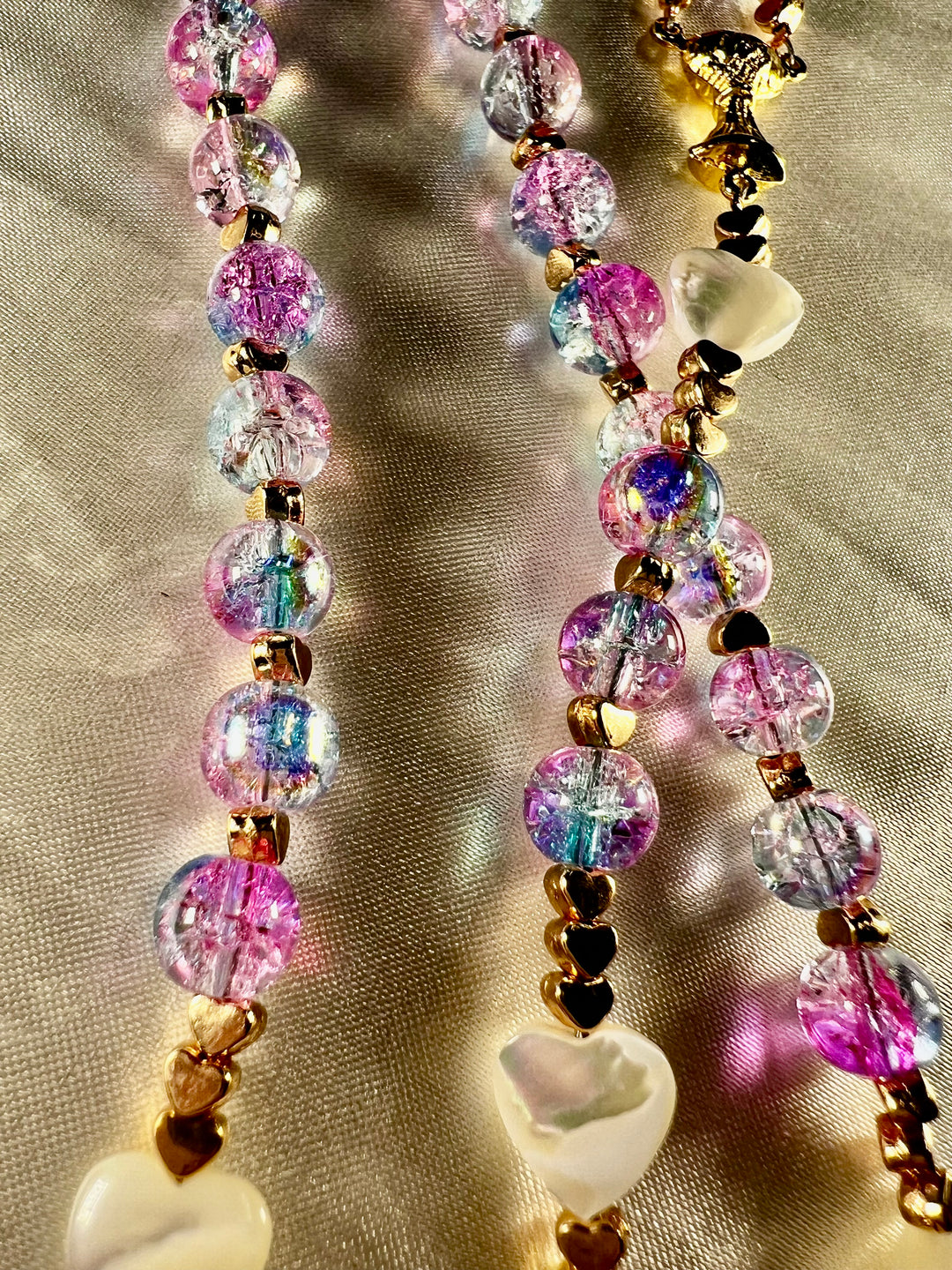 1st. Communion Mermaid Glass Rosary