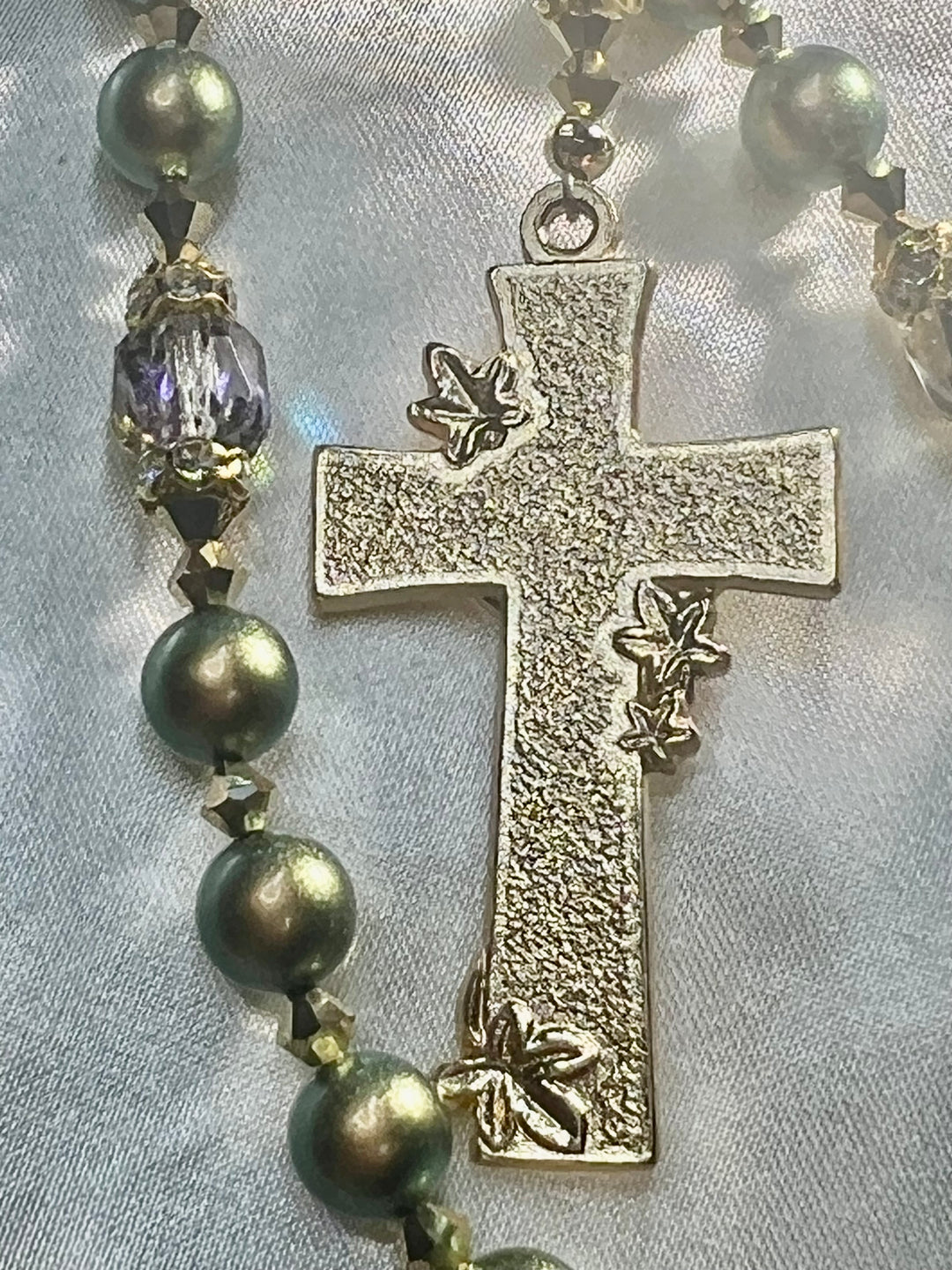 Iridescent Heart of Mary Rosary