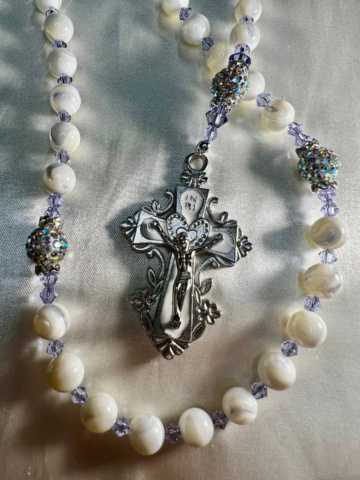 Heirloom Rosary White