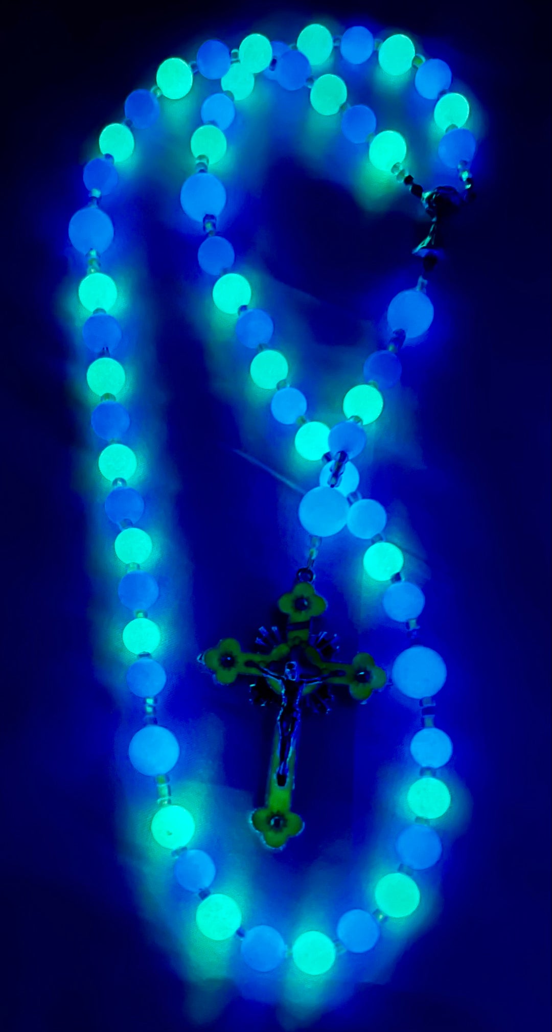 1st. Communion Glow in the Dark "Ocean" Rosary