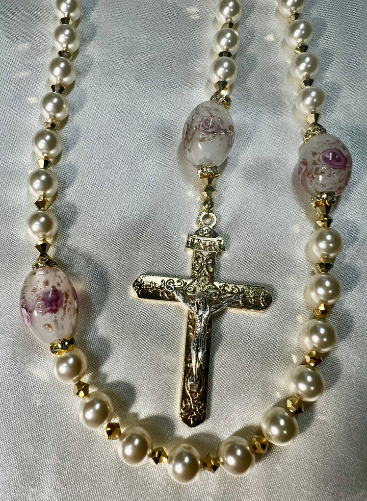 Bridal Rosary Rose of Sharon