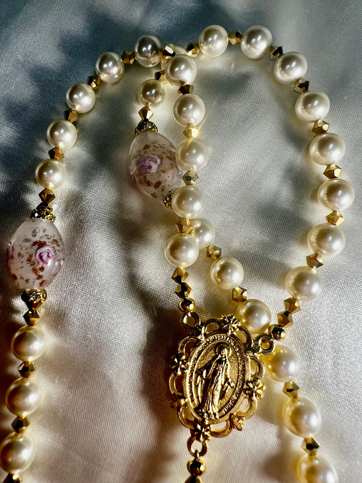 Bridal Rosary Rose of Sharon