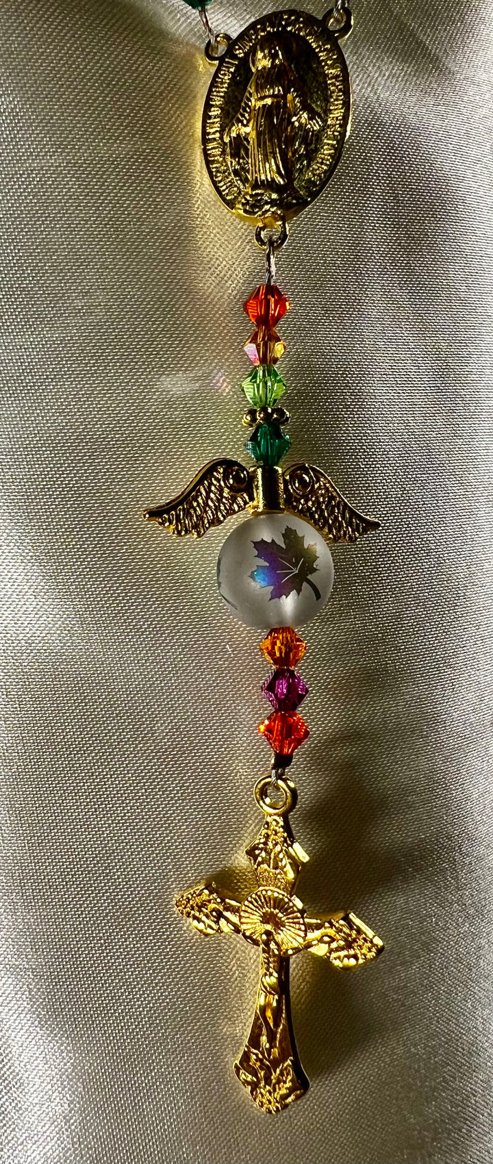 Car Rosary - Fall Leaves