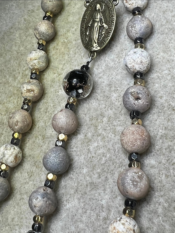 Natural Agate Stone Rosary