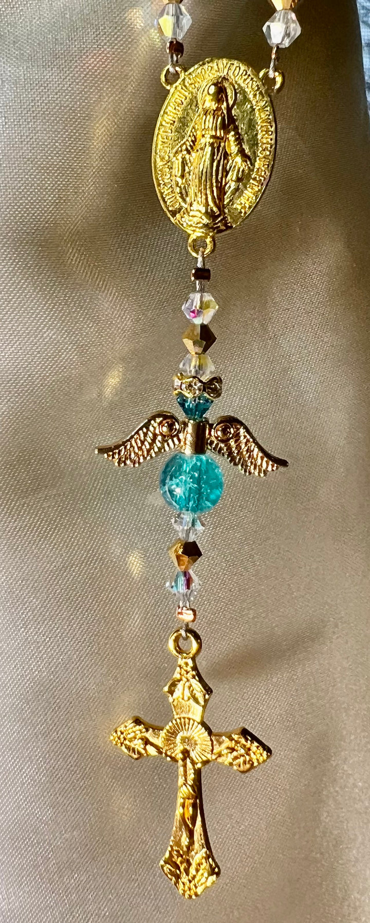 Mermaid Glass Car Rosary