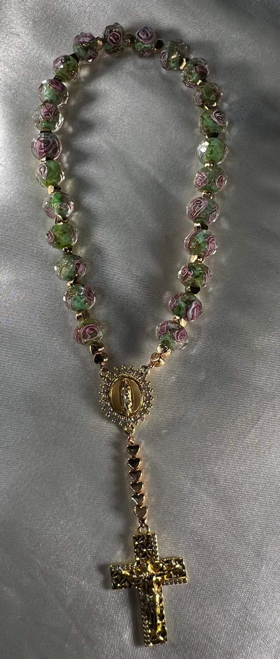 Glory Be Saint Theresa Chaplet Flower Rosary