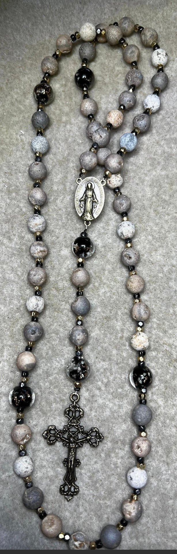 Natural Agate Stone Rosary