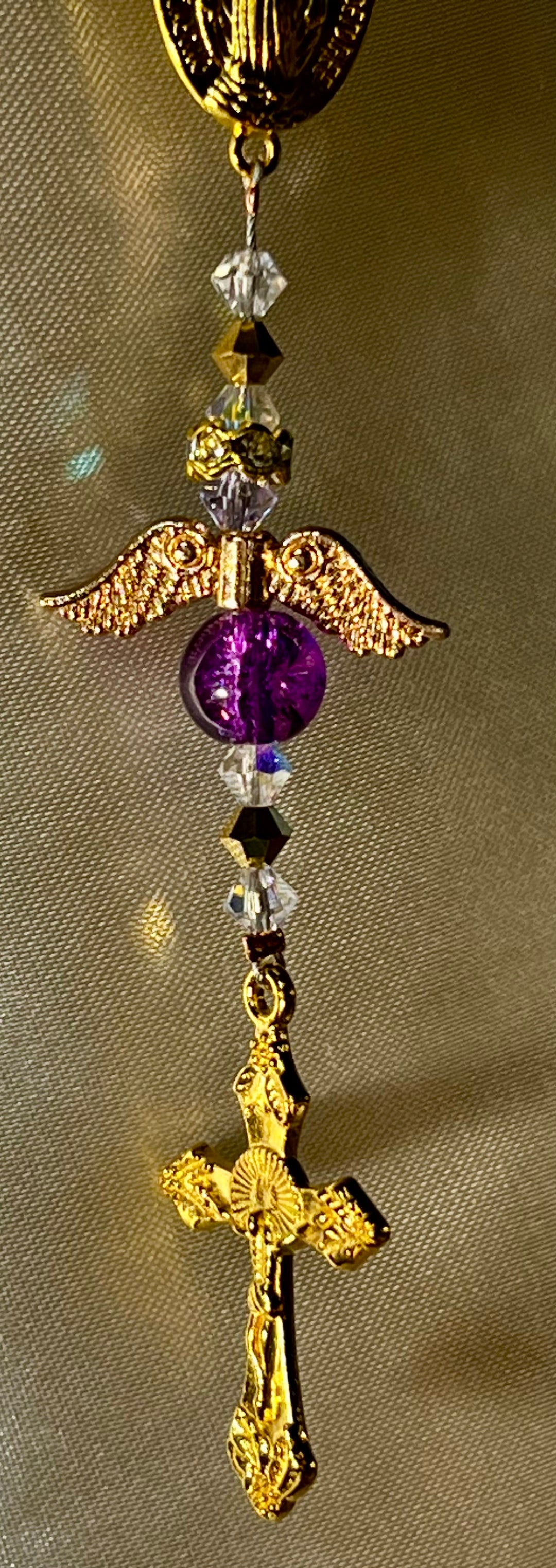 Mermaid Glass Car Rosary
