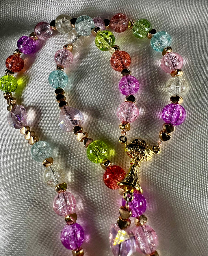 1st. Communion Mermaid Glass Rosary