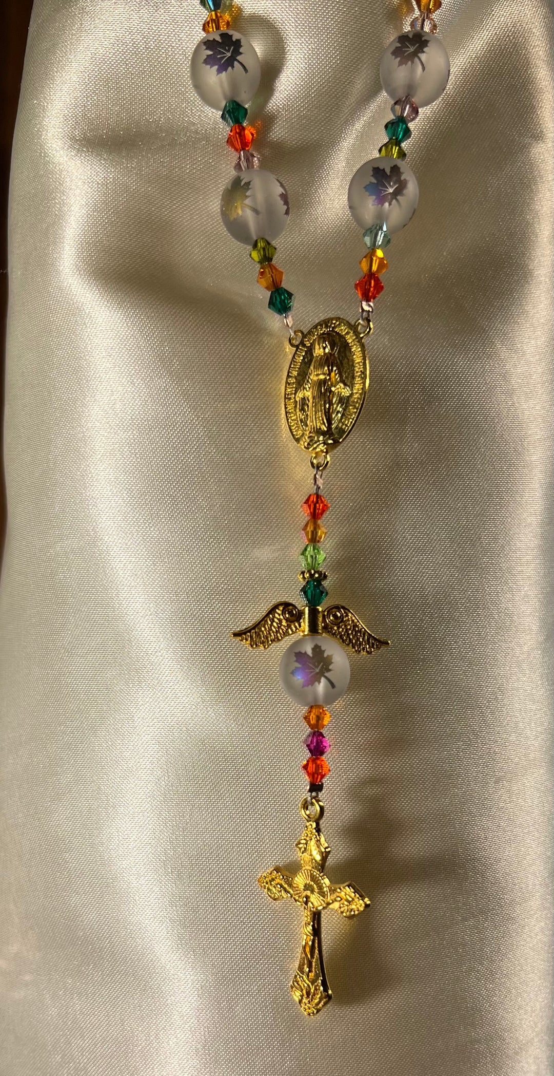 Car Rosary - Fall Leaves