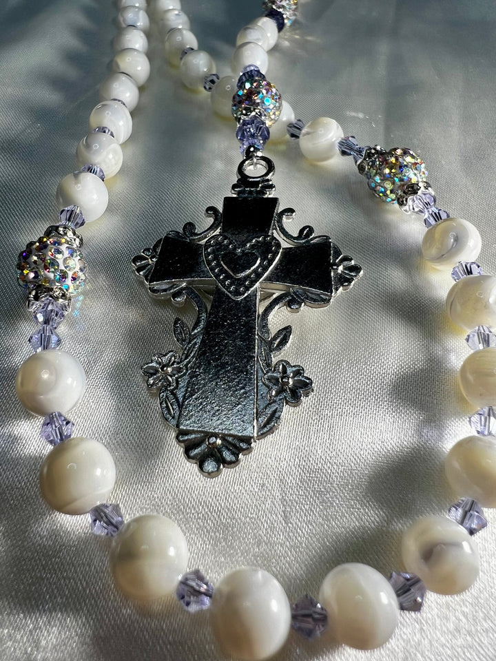Heirloom Rosary White