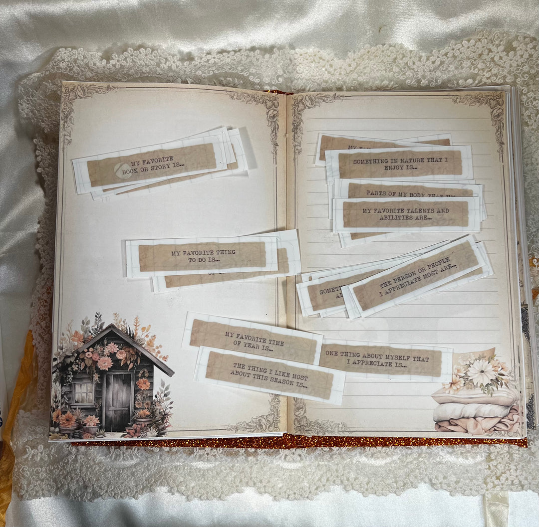 Journaling prompt stickers