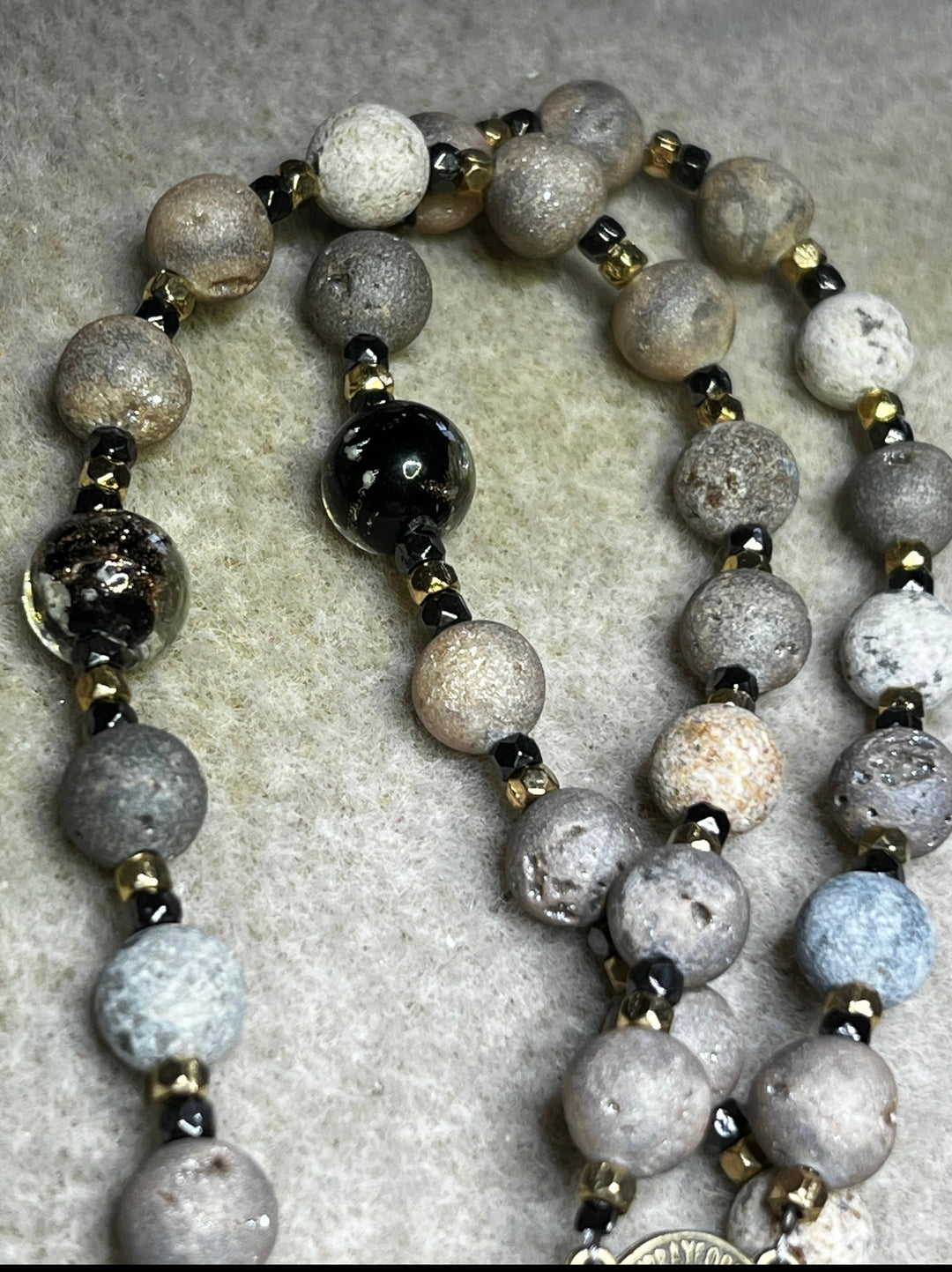 Natural Agate Stone Rosary