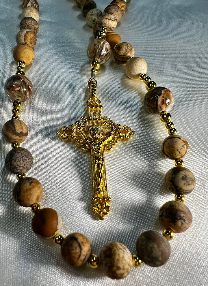 1st Communion Winter Wheat Rosary