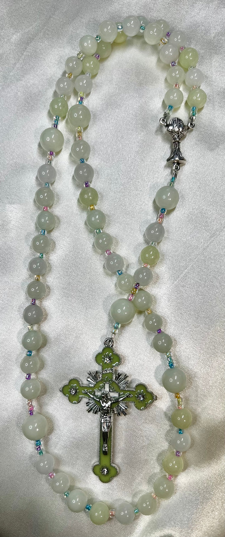 1st. Communion Glow in the Dark "Ocean" Rosary