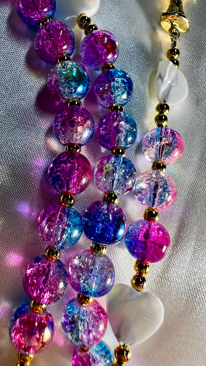 1st. Communion Mermaid Glass Rosary