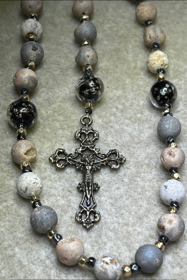 Natural Agate Stone Rosary