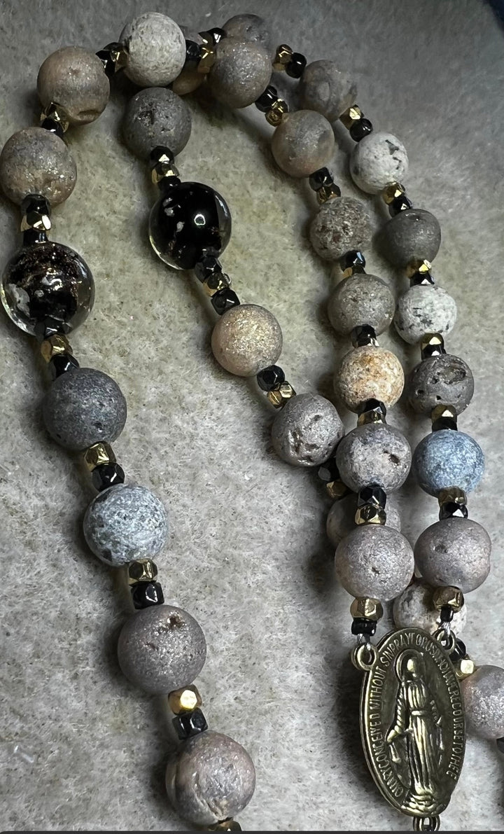 Natural Agate Stone Rosary