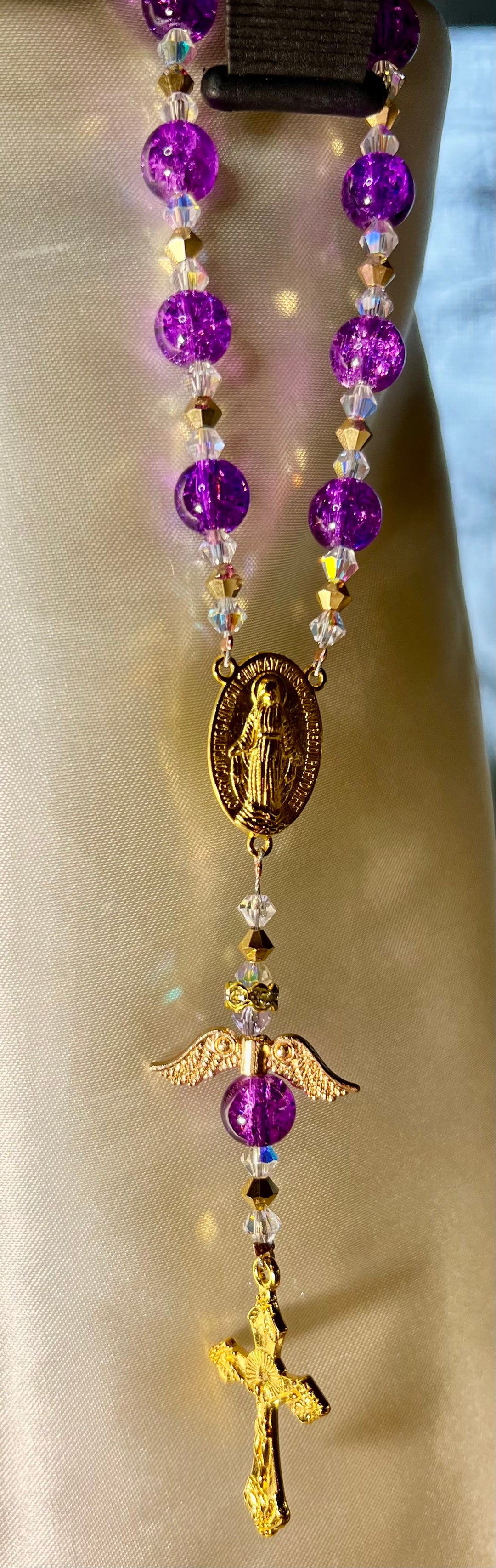Mermaid Glass Car Rosary
