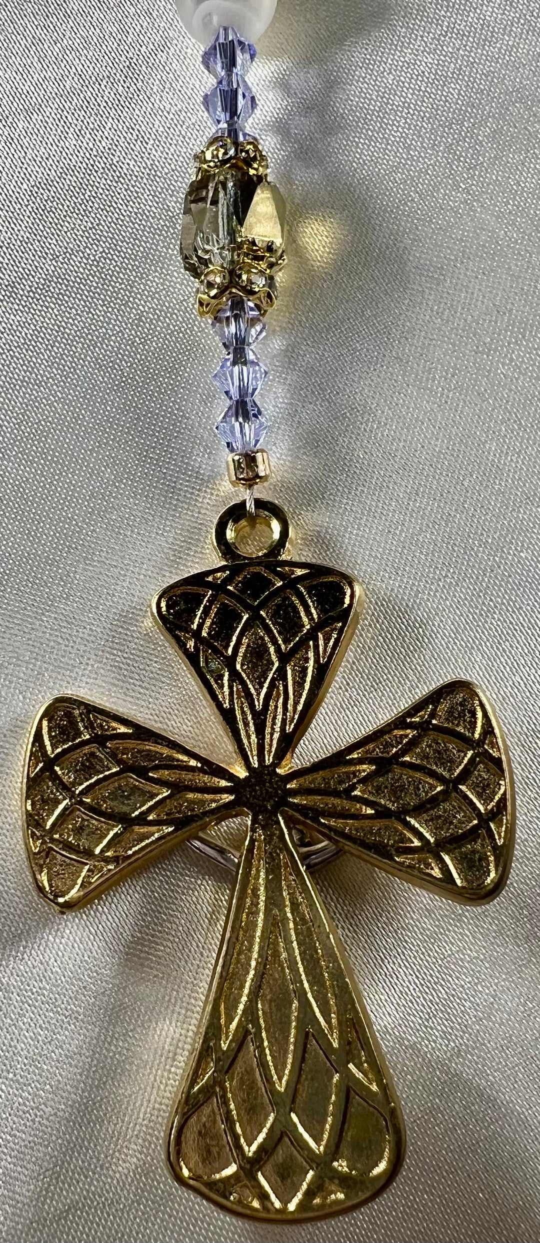 Bridal Rosary Set - Mother of Pearl & Gold Dust Onyx