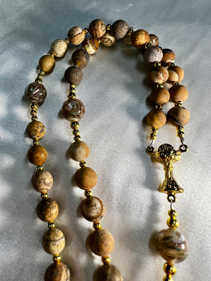 1st Communion Winter Wheat Rosary