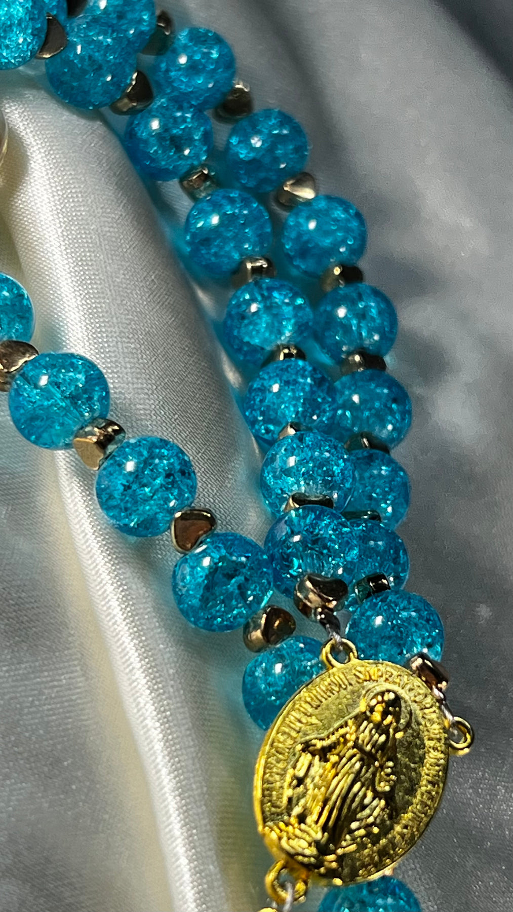 Mermaid Glass Rosary – Cathy's Cross