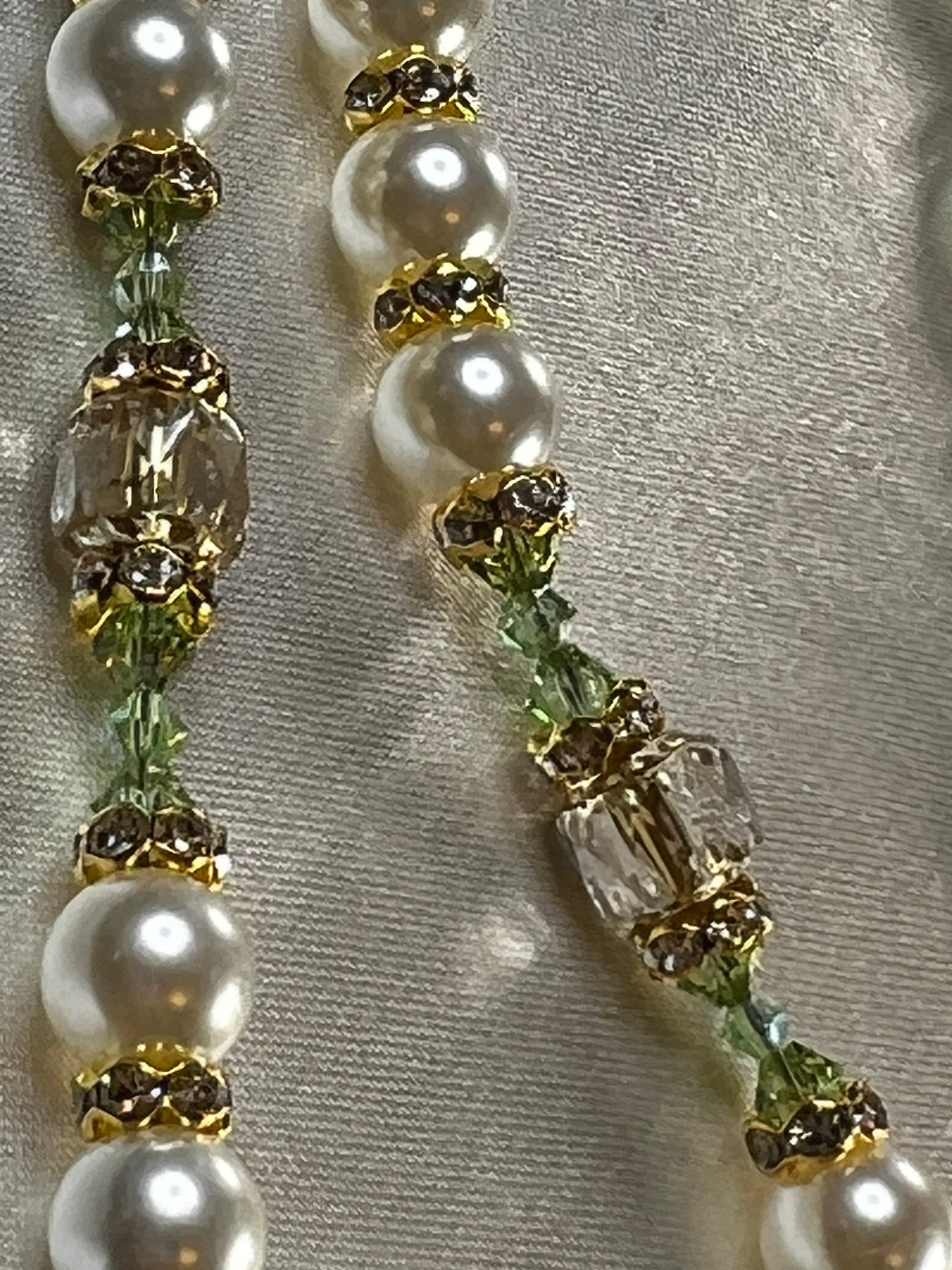The Abby Bridal Rosary with Cathedral Pater beads & Peridot Crystals!!