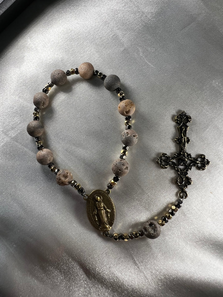 Natural Agate Stone Car Rosary