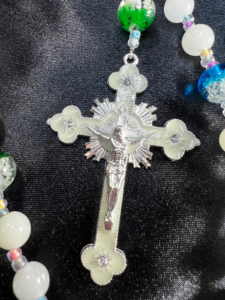 1st. Communion Ocean Glow in the Dark Rosary