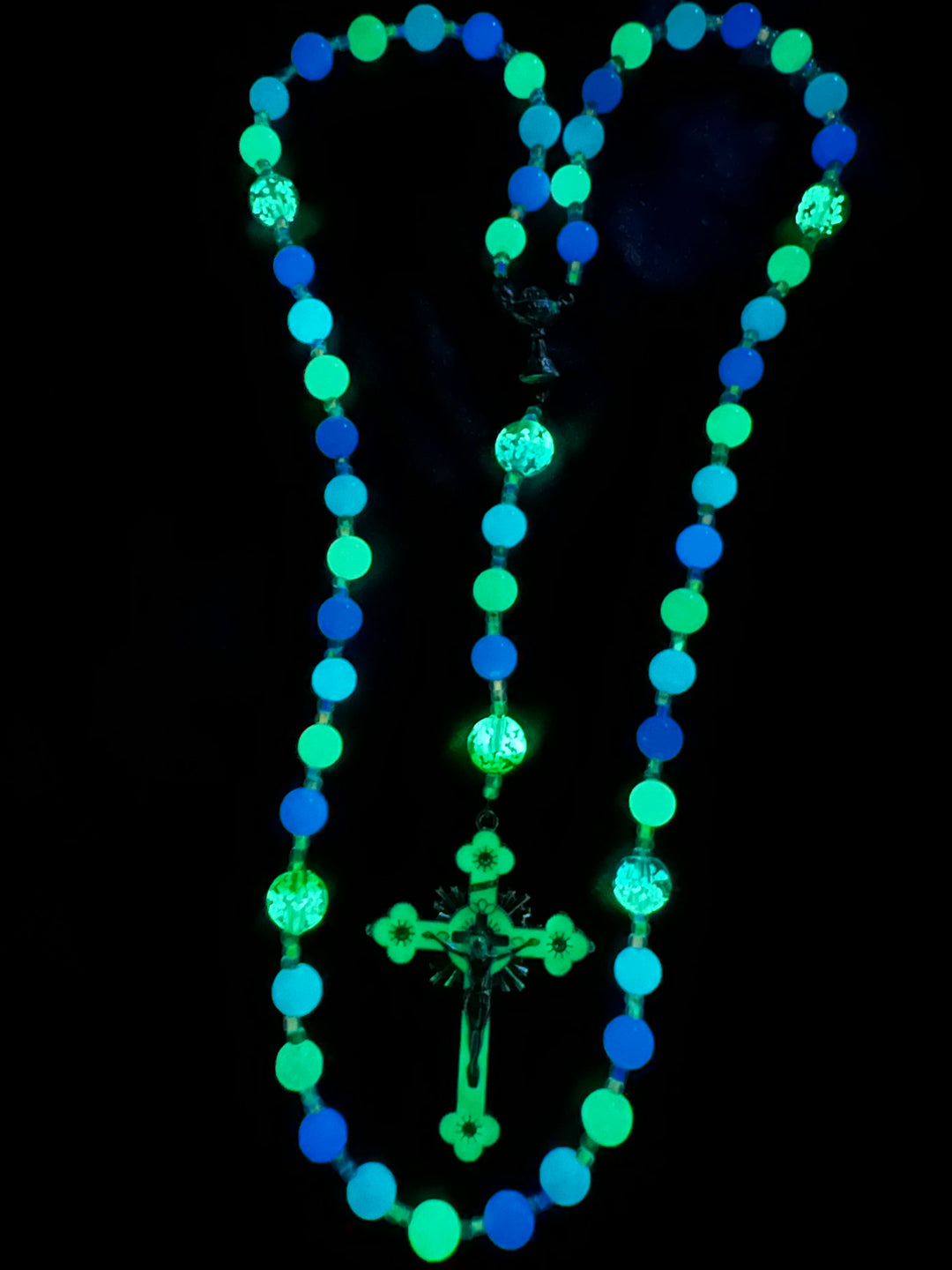 1st. Communion Ocean Glow in the Dark Rosary