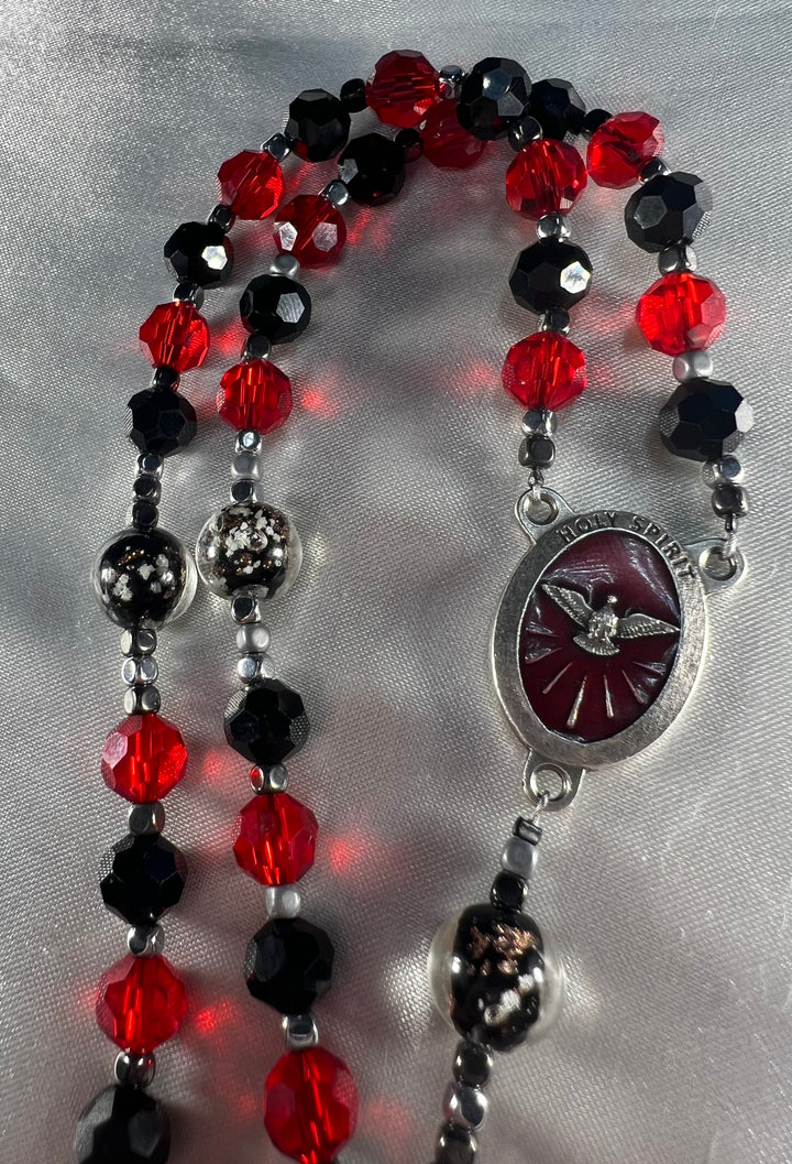 Confirmation Rosary Red Dove