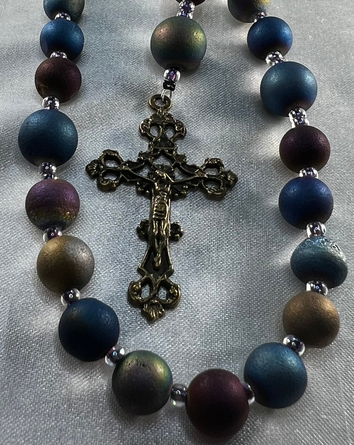 Blue Agate Natural Stone Rosary