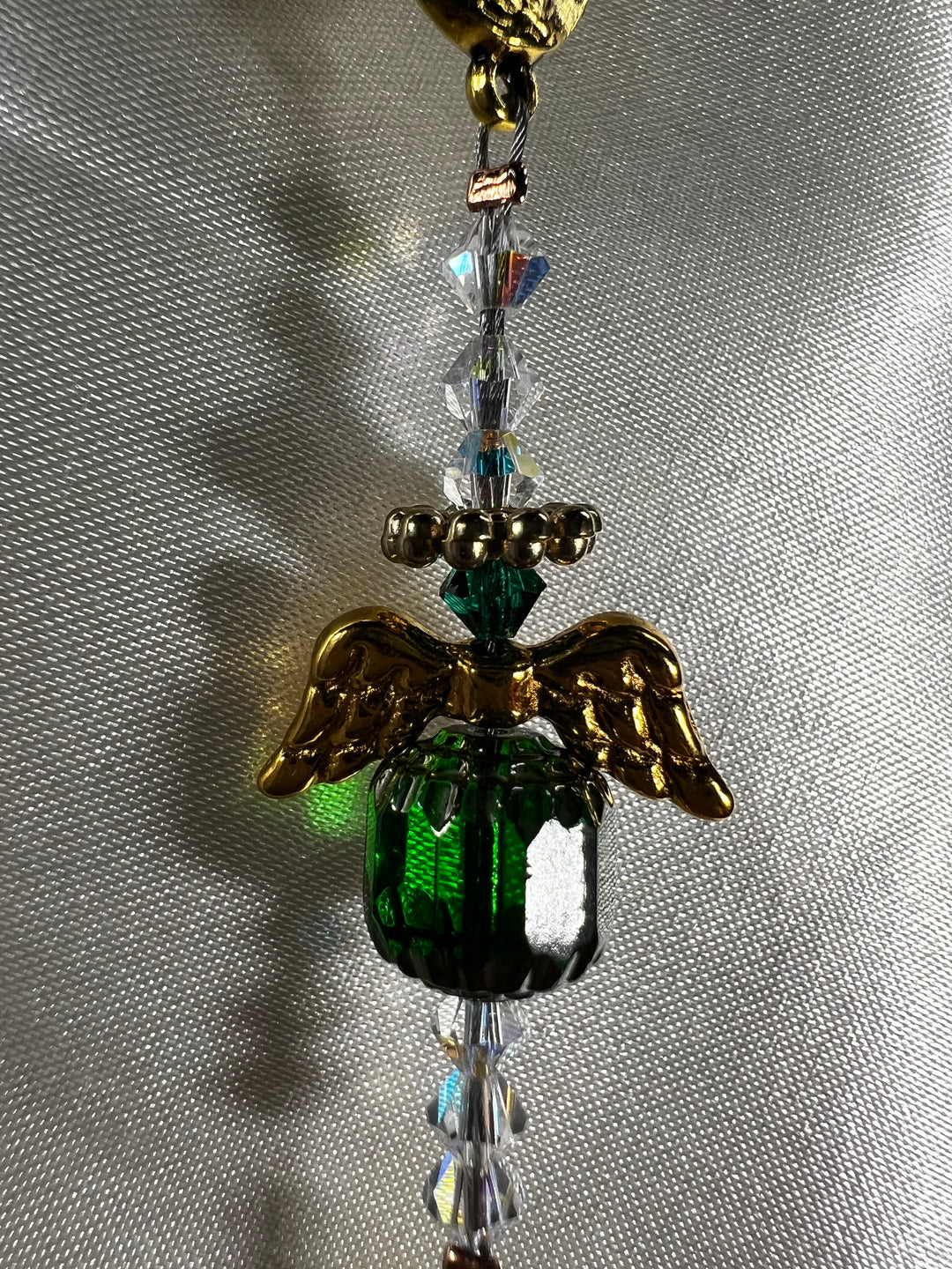 Emerald Angel Car Rosary