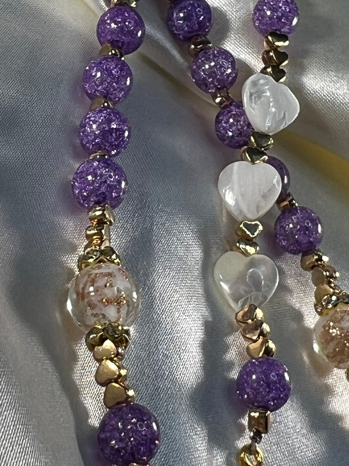 Purple Mermaid Glass Rosary!