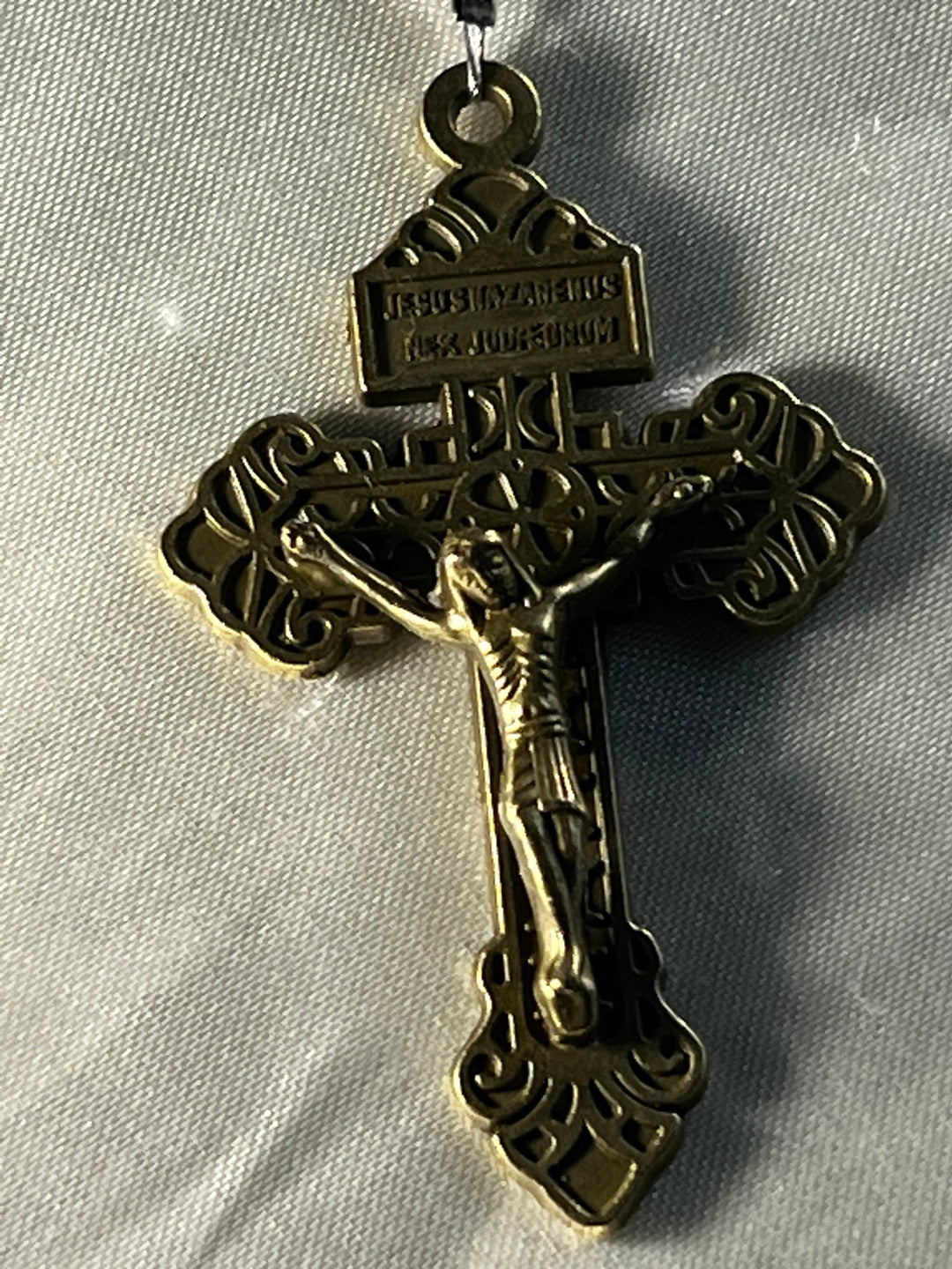 St. Michael Crucifix - Antique Gold