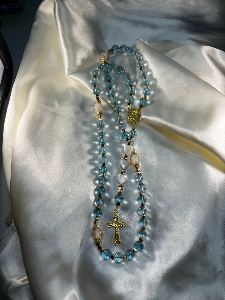 Blue Mermaid Glass Rosary!