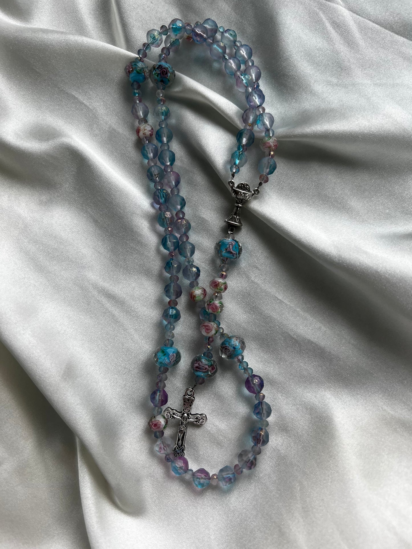 Blue Rosa Rosary